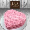 Heart Shape Pink Rosettes Cake From Lals